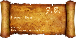 Feuer Bea névjegykártya